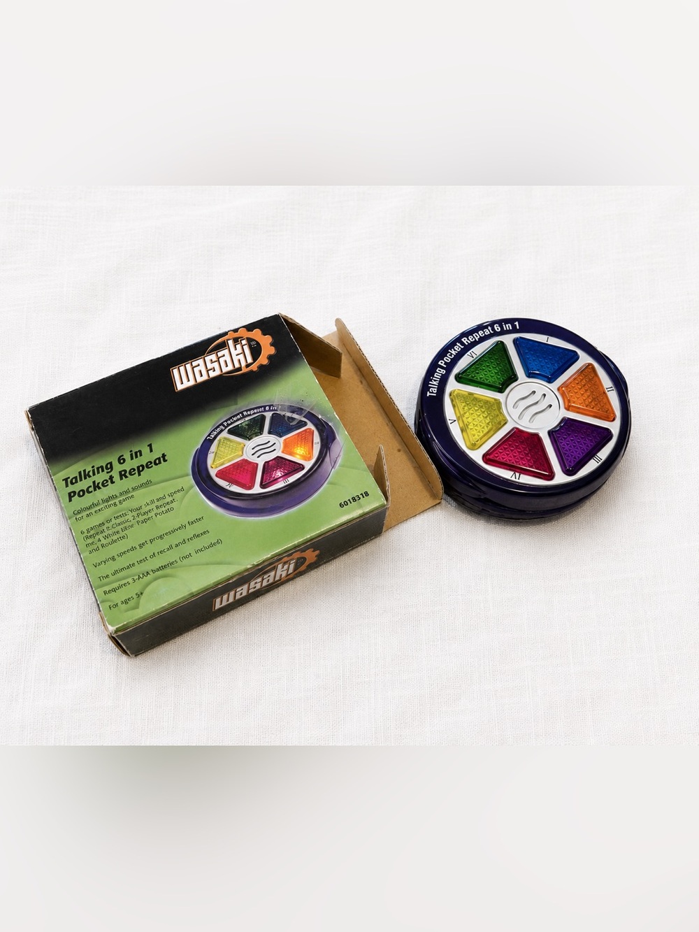 Wasaki Talking 6-in-1 Pocket Repeat Electronic Game - Multicolor Buttons
